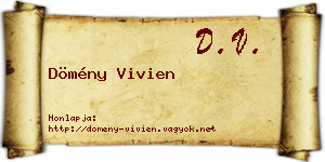 Dömény Vivien névjegykártya