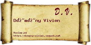 Dömény Vivien névjegykártya